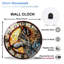 Horloge murale loup, art décoratif 12 po