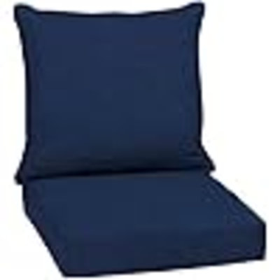 Ensemble de coussins de siège d'extérieur profond, 24 po x 24 po, résistant aux intempéries, à la pluie et à la décoloration pour chaise, canapé et canapé Leala