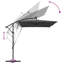 Umbrella with LED Strip Lights Polyester and Aluminium Outdoor Parasol-1633500824-1633500819
