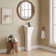 Deervalley Small Pedestal Bathroom Sink 11"L X 13"W X 35"H Ceramic One Piece Bath Sink With Overflow