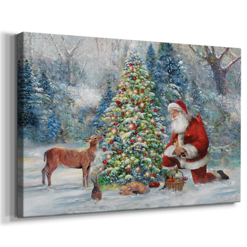 Art de Noël des Fêtes de Noël III - Toile tendue avec châssis-14ème, H 16 po x l 24 po