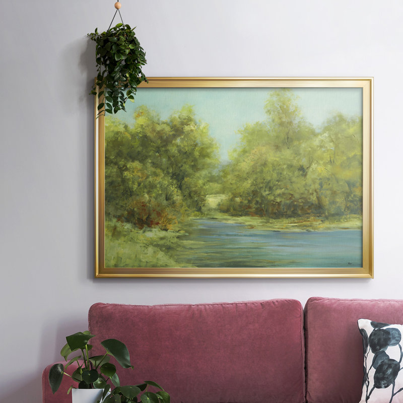 Country Views III, reproduction d'art sur toile, Argent, H 26 po x l 38 po x P 1,5 po