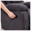 Fauteuil inclinable manuel de 89 cm (35 pouces) en tissu texturé gris foncé, inclinaison jusqu'à 150° et repose-pieds extensible