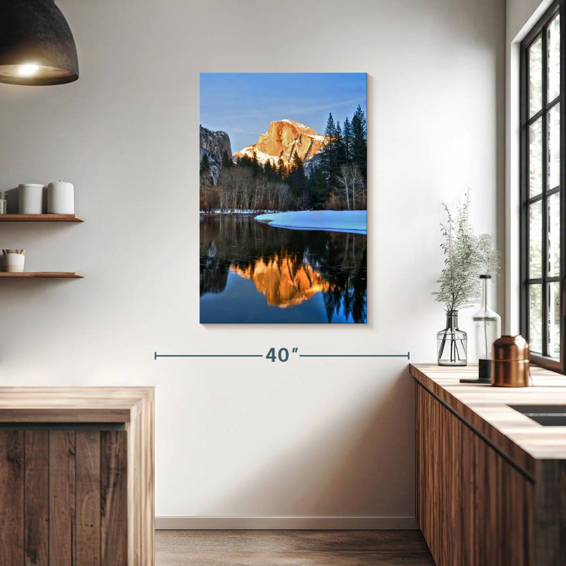 Alvord Half Dome By Merced River, 39" H x 26" W