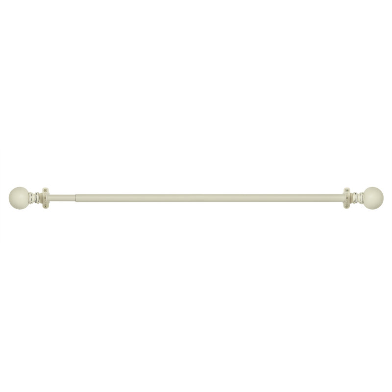 Laurette Adjustable Single Curtain Rod, 28" - 48"