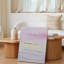 Toile, composition abstraite douce avec mélange de couleurs pastel, y compris l'art mural sur toile rose pâle et jaune pâle-801261611