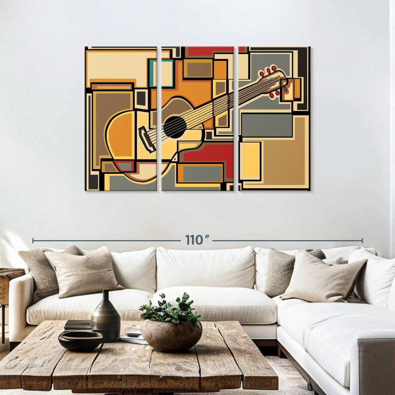 Abarca Guitar Abstract, 48" H x 74" W