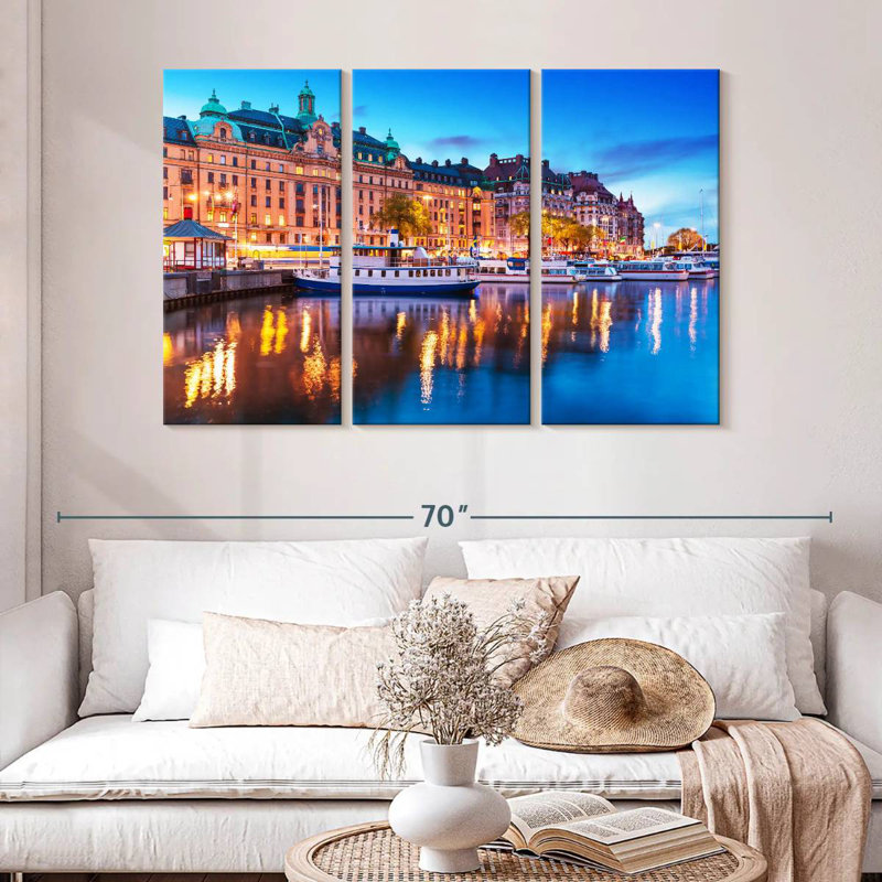 Rorry Evening In Stockholm, 32" H x 50" W