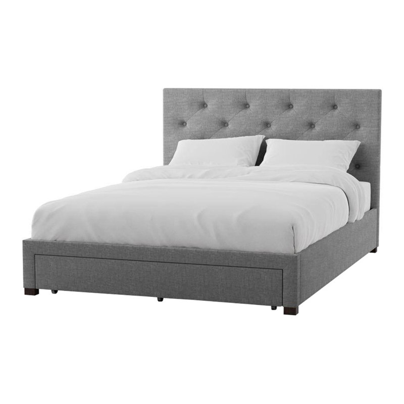 Twin Bed, Gray, Gray, Twin