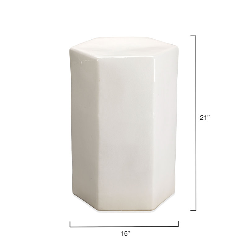 Porto End Table, White 