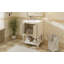 Meuble-lavabo de luxe moderne de 24 po avec lavabo en céramique, meuble de salle de bain avec tablette ouverte et rangement fermé-125847753