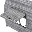Fauteuil inclinable d'extérieur avec table réglable, repose-pieds gris - Confortable pour les meubles de patio, les tables d'appoint et la cour