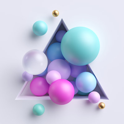 Pastel Balls - Wrapped Canvas Print