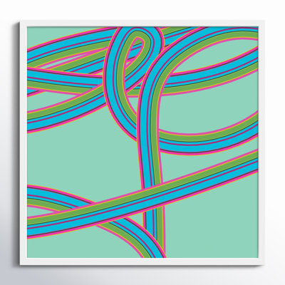 Polo "Turquoise Twist" Print by Jacques Pilon
