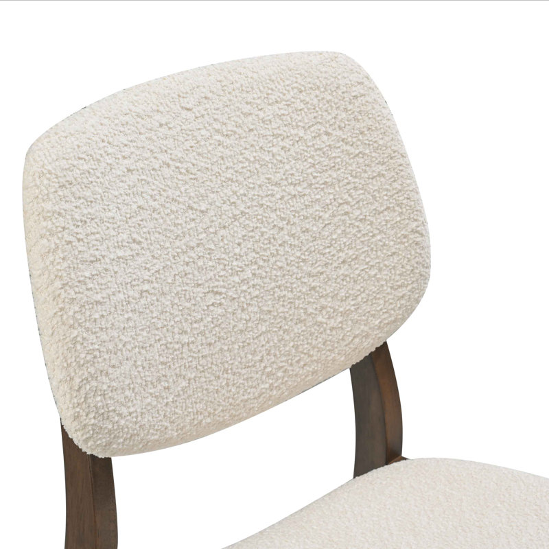 Chaise rembourrée en bois massif, Noyer