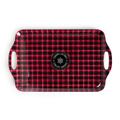 Season's Eatings Plaid Melamine Tray - 19X11.5In