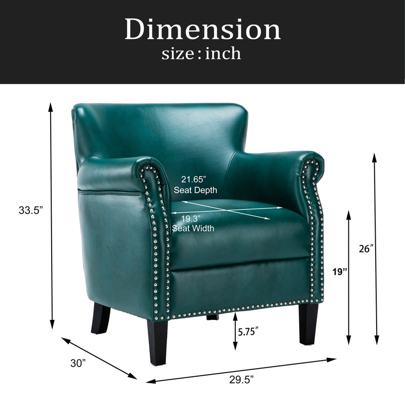 Club Chair, Teal