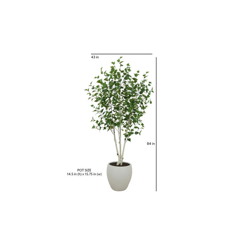 7' Artificial Birch Tree in Pot