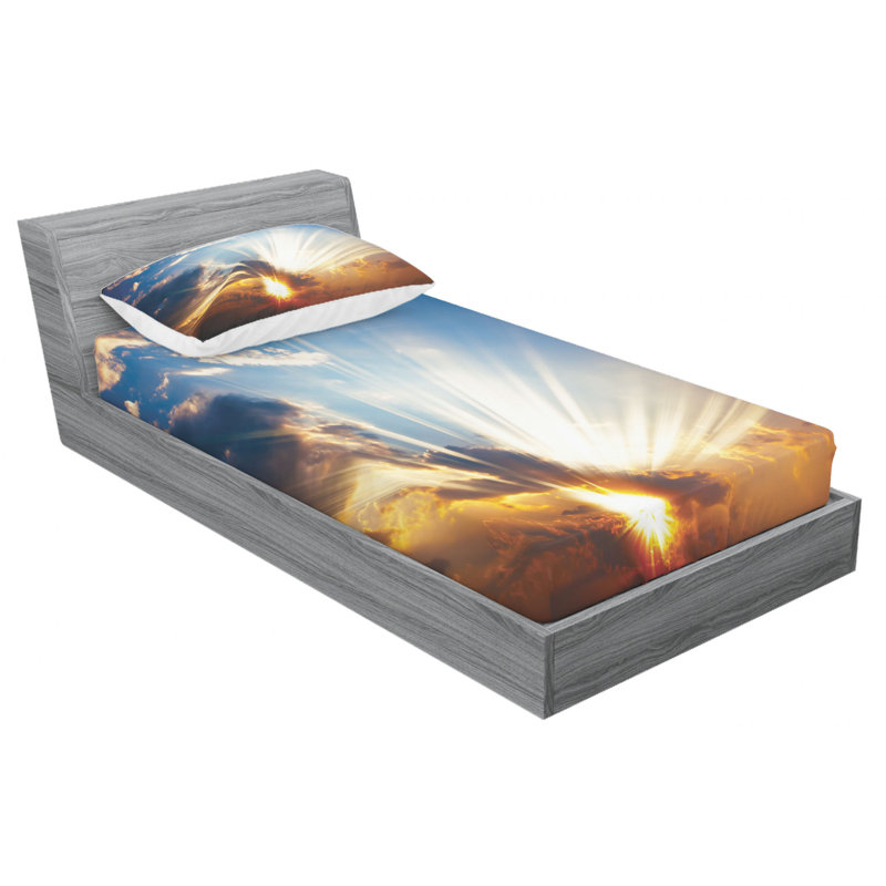 Microfiber Sheet Set, Twin Sheet Set with Fitted Sheet