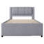 Lit plateforme tapissier avec lit gigogne-1382938038