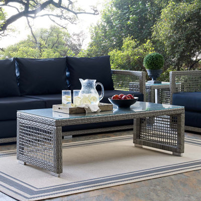 Table basse d'extérieur en rotin Aura