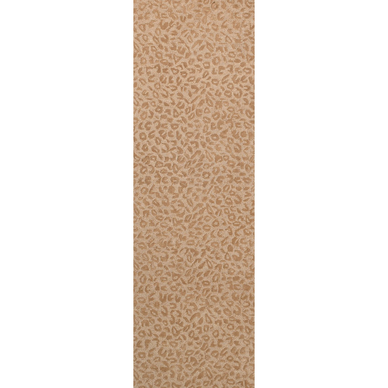 Leopardess Pecan Hand-Tufted Responsible Wool Rug, Runner 2'6" x 8'