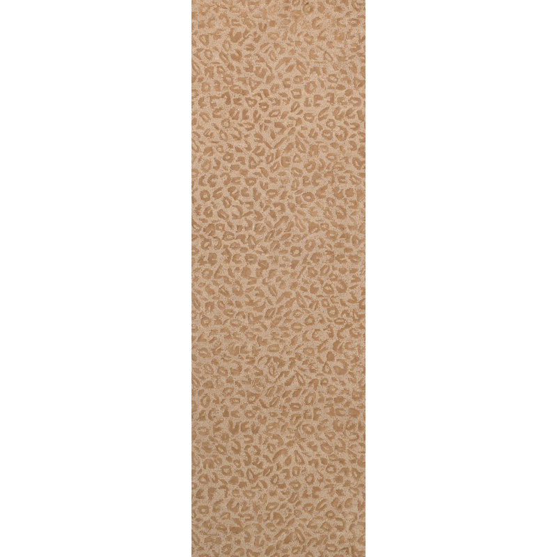 Leopardess Pecan Hand-Tufted Responsible Wool Rug, Runner 2'6" x 8'