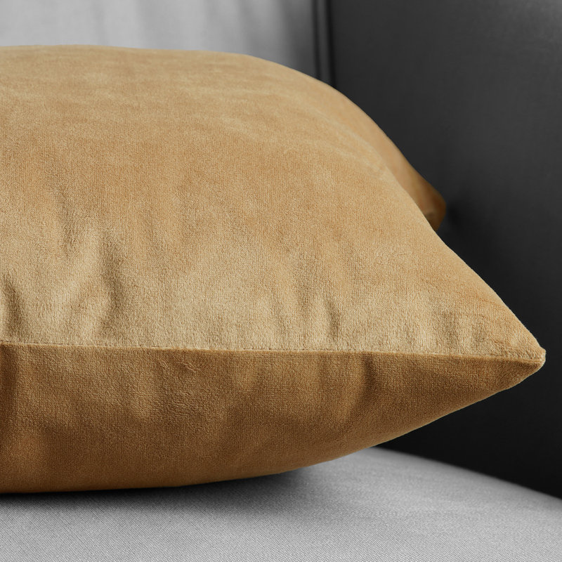 Signature Velvet Throw Pillow Covers - Decorative Pillow Covers, Amber Gold