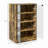 Media Cabinet, 4-Tier Stereo Cabinet, Modern Audio Video Media Stand With Adjustable Shelves, Tempered Glass Doors, And Cable Management