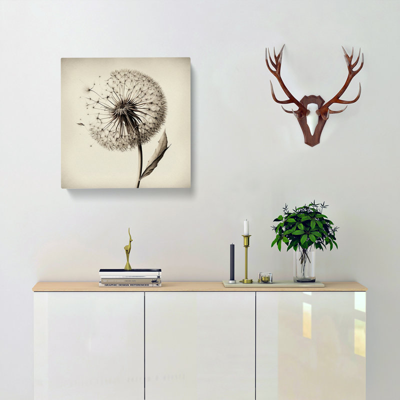 Dandelion Drawing - No Frame Print