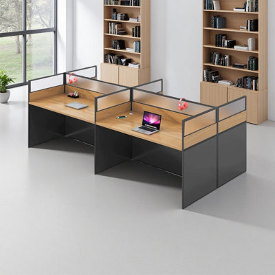 Rectangle 4 Person Office Cubicle Desk