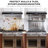 24x30 in. Stainless Steel Kitchen Backsplash with Storage Spice Rack and Utensuk Hooks