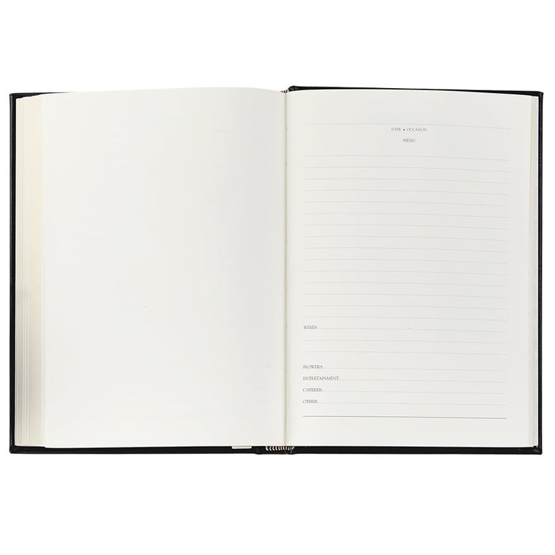 Graphic Image Entertaining Book, Leather, Black