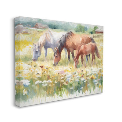 Chevaux qui paissent dans un pré par Ramona Murdock