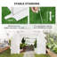Outsunny 4 x 3(m) Walk-in Polytunnel Greenhouse, Upgraded Structure White