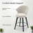 Wing Back Swivel Bar Stools (Set Of 2), 25" Counter Height Adjustable, Chenille Upholstery With Solid Wood Legs, Leveling Feet For Kitchen Island, Home Pub, Or Dining Room (White) | Gift Idea