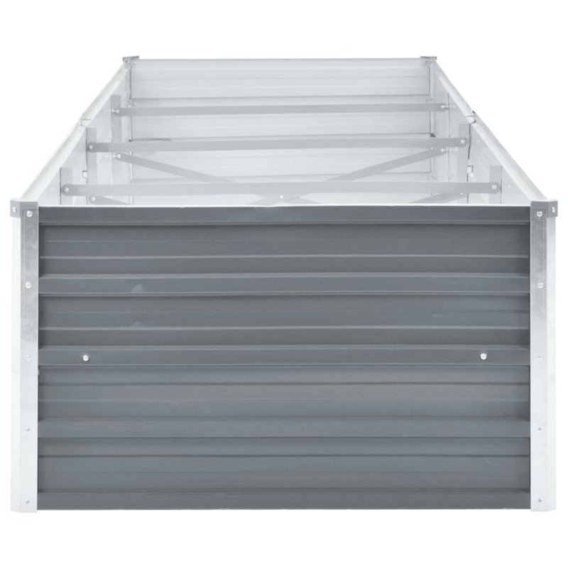 Platebande surélevée de jardin, gris acier galvanisé 32 x 126