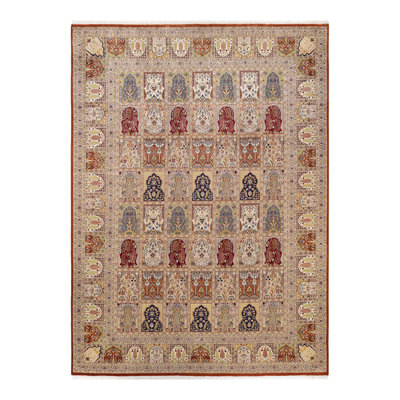 Hand Knotted Wool Traditional Hayner Brown Area Rug 9' 0"" x 12' 5 -  The Twillery Co.Â®, 4295C26B2F724EB8A904FCDE1B9ADBAD