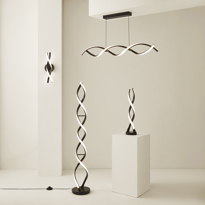 Cerasela 1 - Light Matte Black LED Geometric Pendant