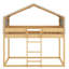 Lit superposé en bois avec tente-1288587811