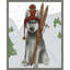 «Husky Skiing» par Fab Funky, impression sur toile encadrée