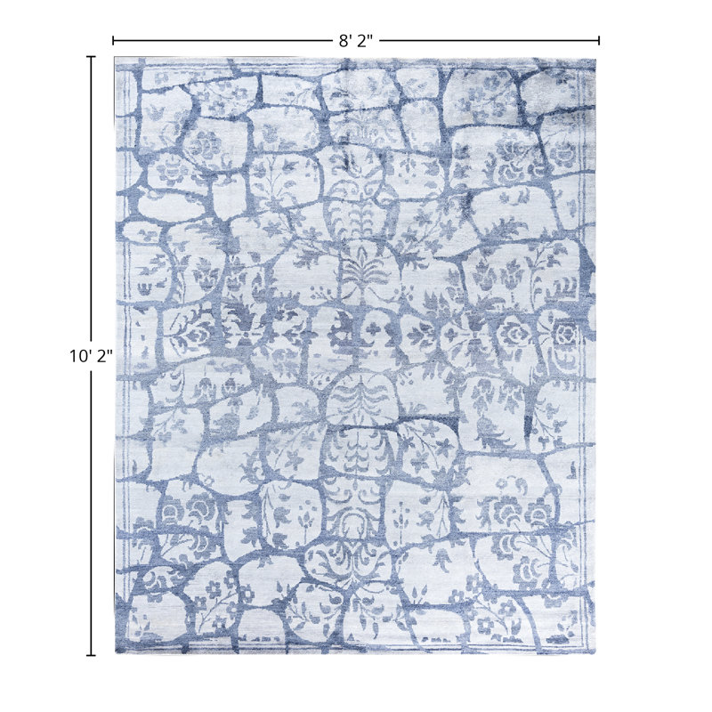 Overdyed One-of-a-Kind Rectangle 8'2" X 10'2" Hand Knotted Area Rug