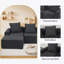Canapé modulaire convertible à 3 places en gris antique American American