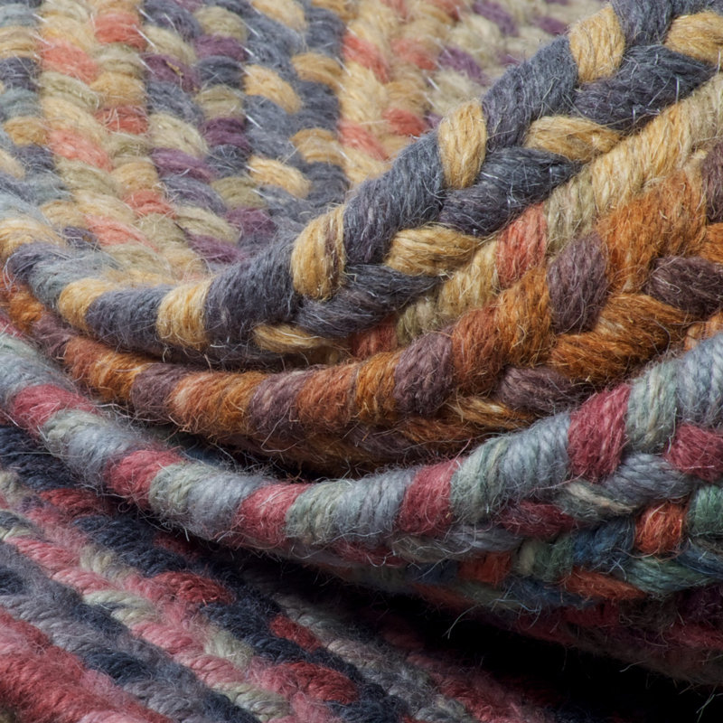 Tapis vert en laine tressé à la main Rustica, Tapis de couloir 2 pi x 5 pi