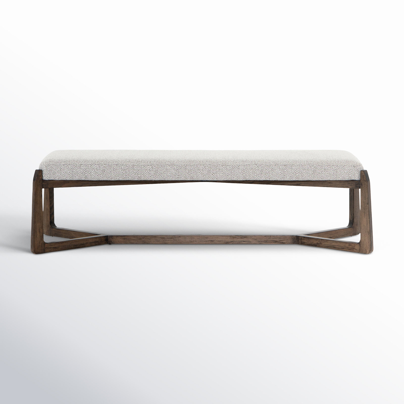 Gerardo 64" Bedroom Bench, Brunswick Pebble, Vintage Sienna Beech