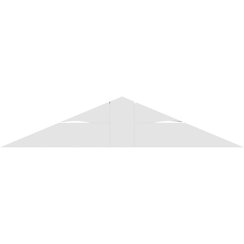 Support pour pignon en PVC de qualité architecturale Richland, H 12,5 po x l 60 po (pas: 5/12), P 6 po x F 6 po