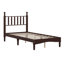 Lit plateforme simple en bois avec tête de lit en forme de gourde, lit plateforme de style rétro-1897738805