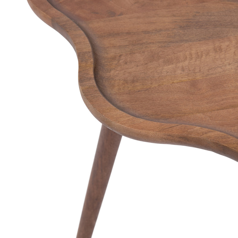 Alezar Mango Wood Living Room Round Coffee Table