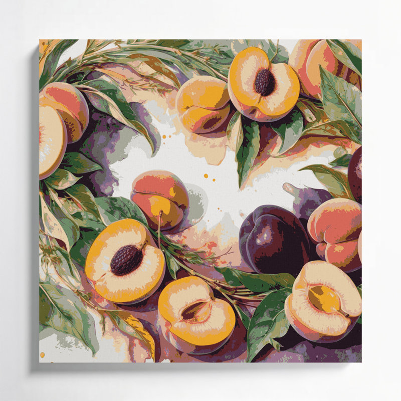 Art mural sur toile beige Fruit Peacotum, H 16 po x l 16 po