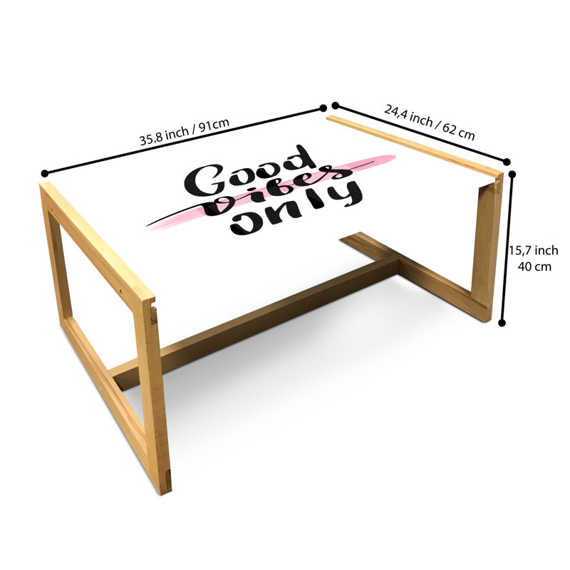 Ingelta Trestle Coffee Table, 40cm H x 91cm W x 62cm D